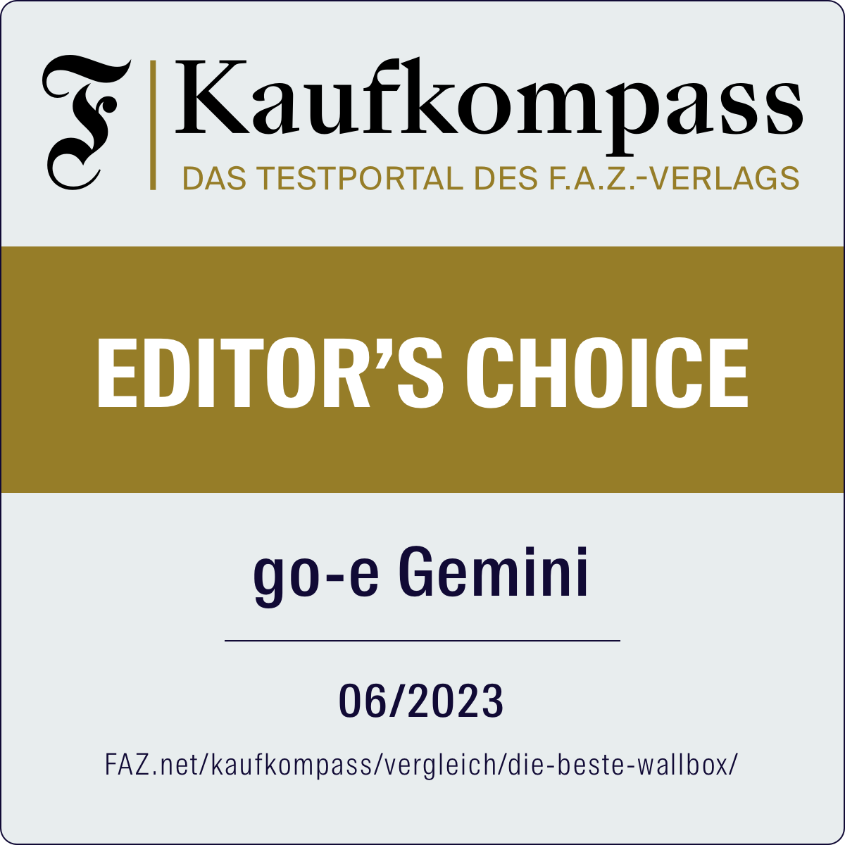 Testsiegel Kaufkompass: Wallbox go-e Charger Gemini