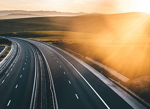 Leere Autobahn Leere Autobahn