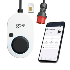 go-e Charger Gemini flex 22 kW smartphone combo